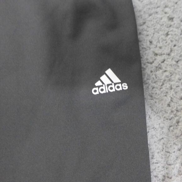 Adidas Leggings Womens Medium Capri Gray Pull On Workout Gym Running Climalite - Picture 3 of 11